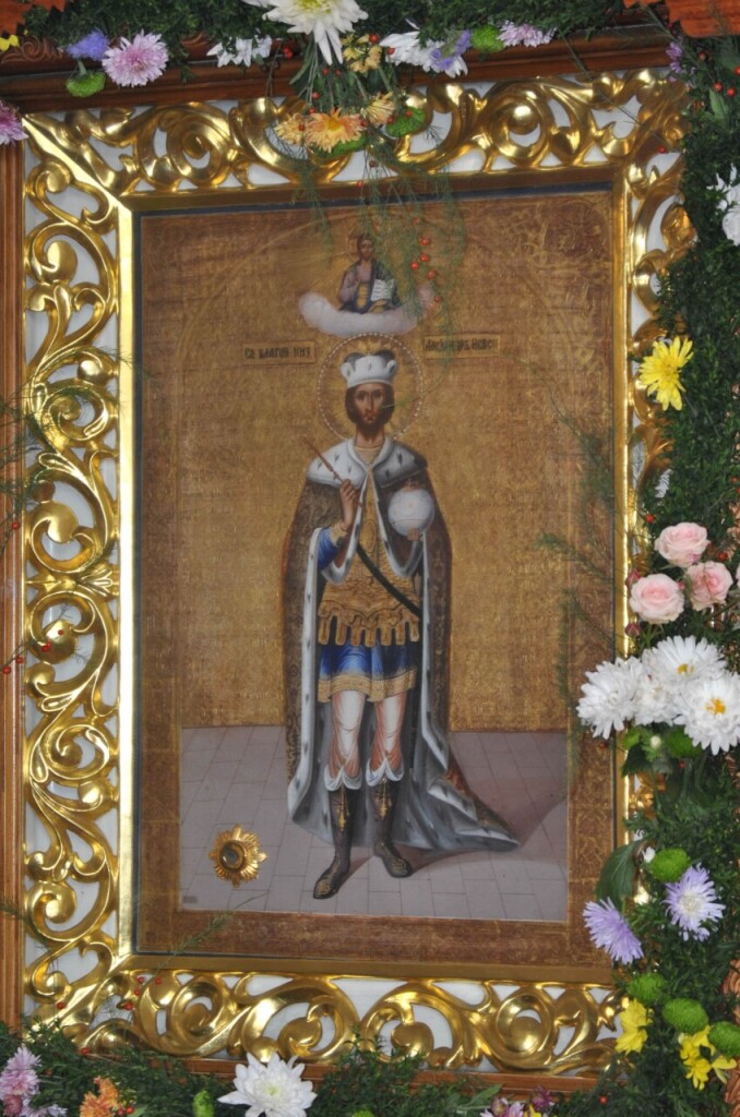 Икона святого князя Александра Невского с частицей его святых мощей