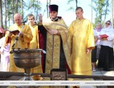 Освящение источника в Чериковском районе в день празднования памяти 12-ти апостолов