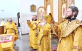 В праздник Сретения Господня архиепископ Софроний совершил Литургию в Спасо-Преображенском кафедральном соборе города Могилева